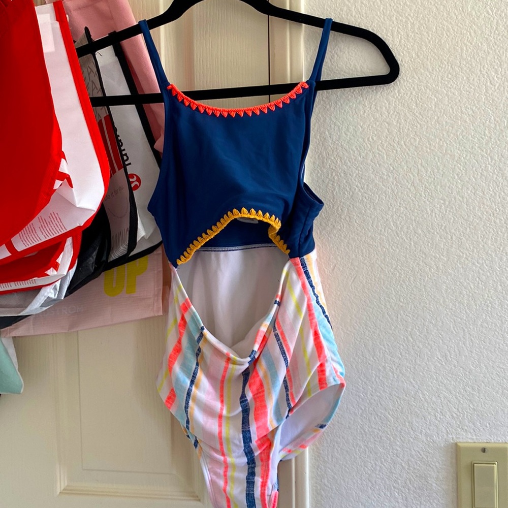 Girls one piece multicolored swimsuit